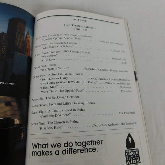 LOT Kiss Me Kate Playbill Note September 2001 Burke Moses Carolee Carmello - Picture 8 of 12